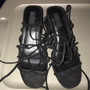 Black lace up shoes